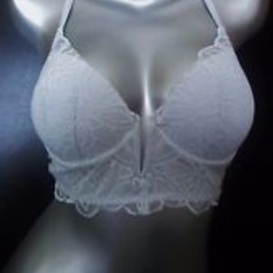 PINK v wire push up bralette